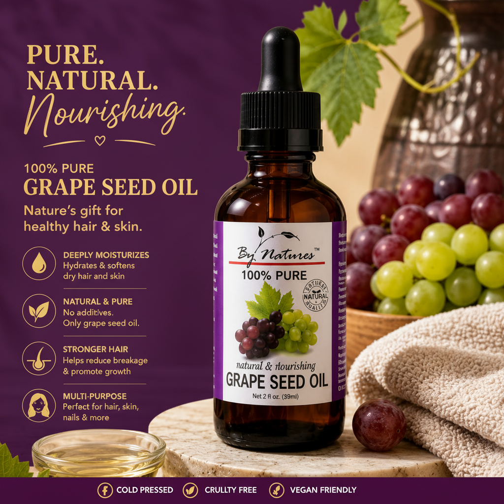 By Natures 100% Pure Grape Seed Oil By Natures 100% Pure Grape Seed Oil - Hero