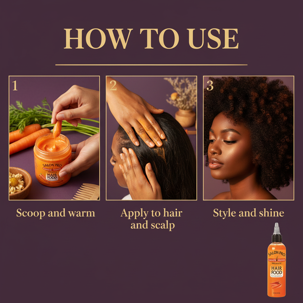 Salon Pro Hair Food Carrot How To Use - Salon Pro Hair Food Carrot