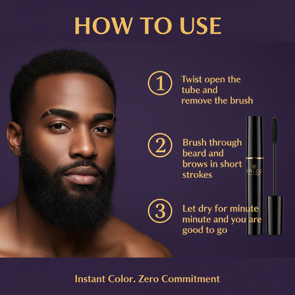 Just For Me Beard & Brow 1 Day Color Dark Brown Just For Me Beard & Brow 1 Day Color Dark Brown - How To Use