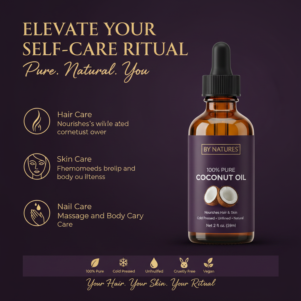 By Natures 100% Pure Coconut Oil By Natures 100% Pure Coconut Oil - Hero