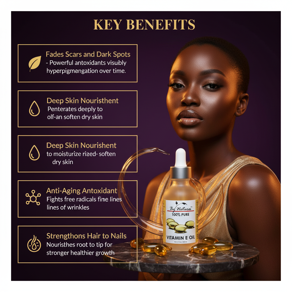 By Natures 100% Natural Vitamin E Oil By Natures 100% Natural Vitamin E Oil - Key Benefits