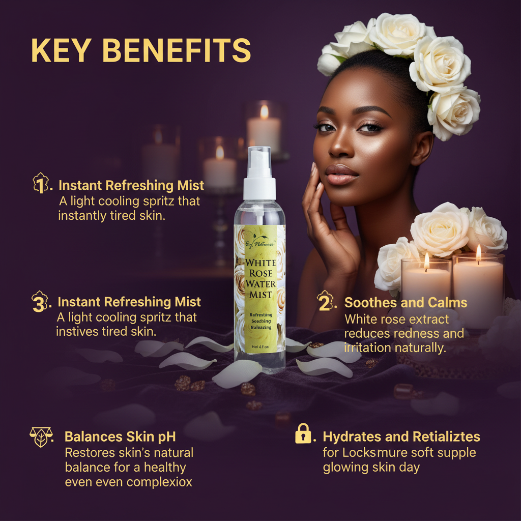 By Natures White Rose Water Mist By Natures White Rose Water Mist - Key Benefits