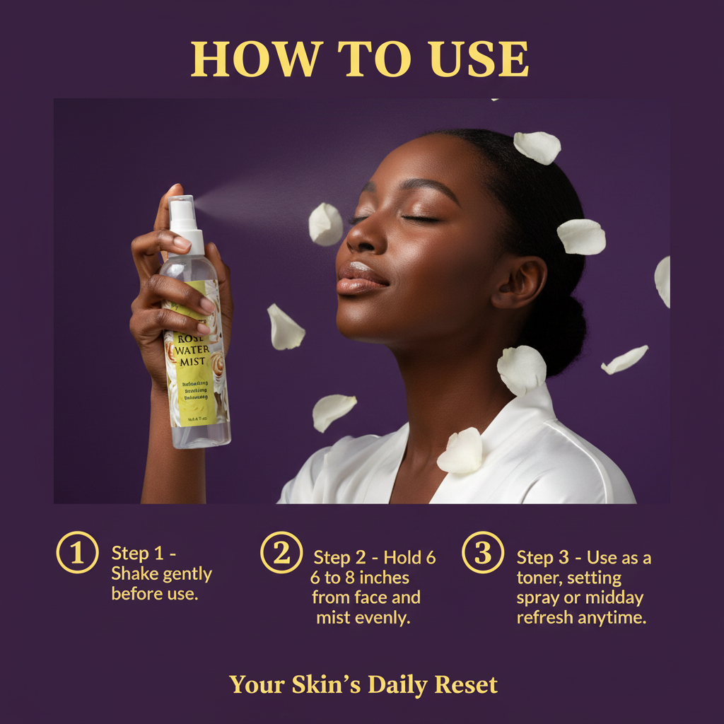 By Natures White Rose Water Mist By Natures White Rose Water Mist - How To Use