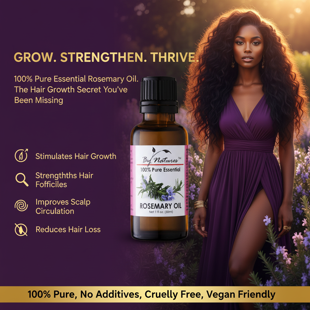 By Natures 100% Pure Essential Rosemary Oil By Natures 100% Pure Essential Rosemary Oil - Hero