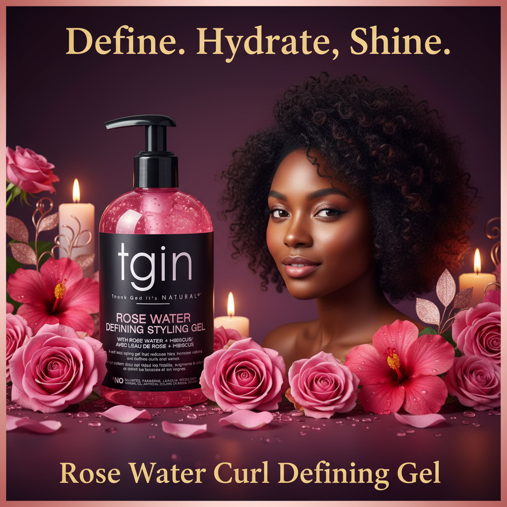Tgin Rosewater Curl Defining Gel Hero - Define. Hydrate. Shine. TGIN Rose Water Curl Defining Gel