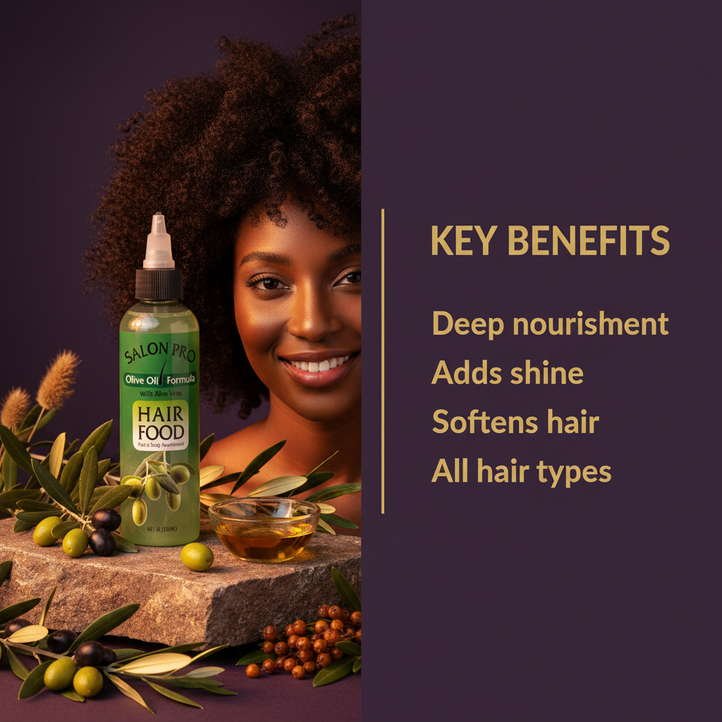 Salon Pro Hair Food Olive Key Benefits - Salon Pro Hair Food Olive