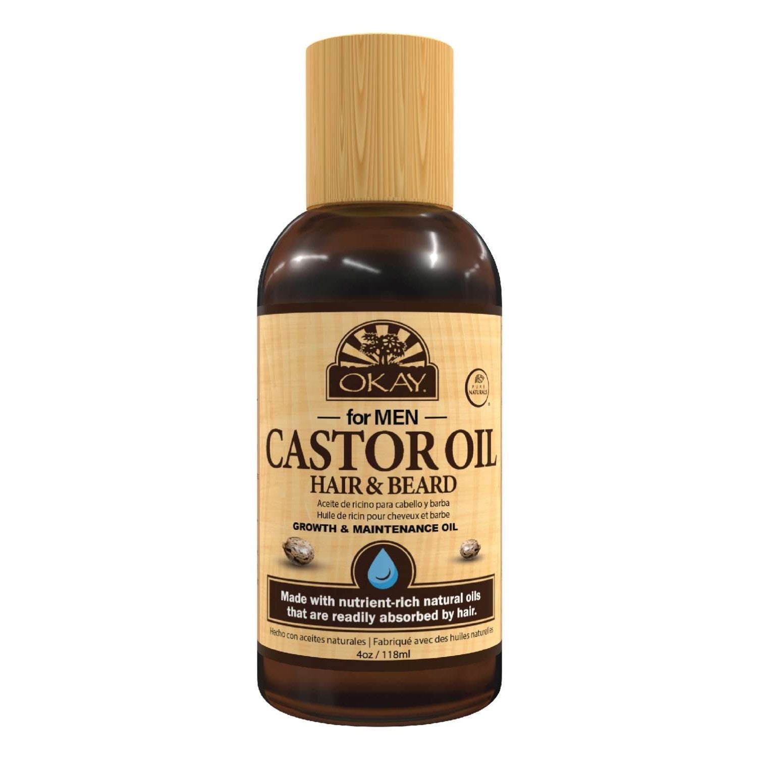 Okay Men Castor Oil Beard And Hair Growth Oil Light Weight Okay Men Castor Oil Beard And Hair Growth Oil Light Weight