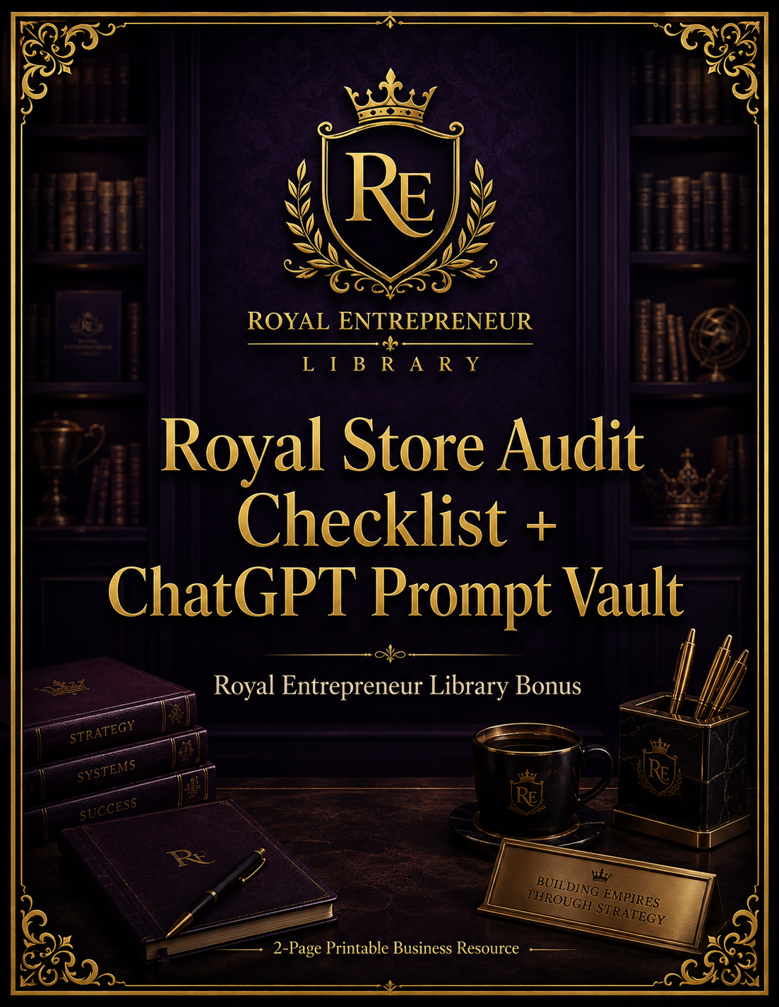 Royal Store Optimization Checklist Royal Store Audit Checklist and ChatGPT Prompt Vault cover