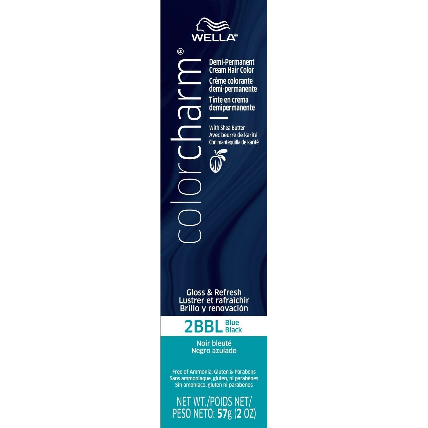 Wella Color Charm Demi-Permanent Cream Hair Color 2Bbl Blue Black Wella Color Charm Demi-Permanent Cream Hair Color 2Bbl Blue Black
